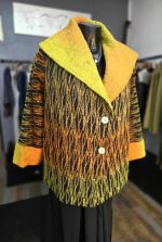 Manteau court grand col anis Création SYS