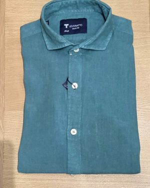 Chemise 100% Lin verte